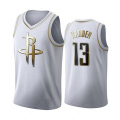 Houston Rockets - Golden NBA Edition White Basketball Jersey - Russell Westbrook - James Harden - P.J. Tucker Robert - Covington
