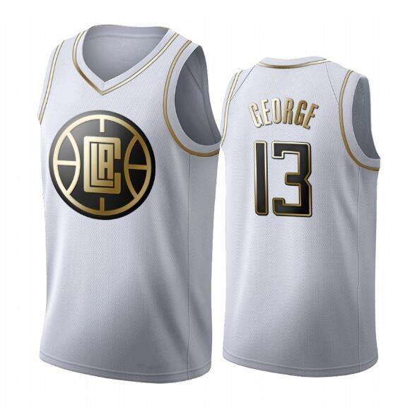 Los Angeles Clippers  Golden NBA Edition White Basketball Jersey - Kawhi Leonard - Paul George  