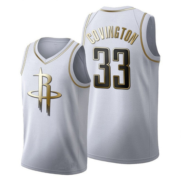 Houston Rockets - Golden NBA Edition White Basketball Jersey - Russell Westbrook - James Harden - P.J. Tucker Robert - Covington