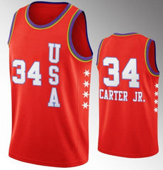 Men's USA Team Chicago Bulls Wendell Carter Jr. 2020 NBA Rising Star Red Jersey