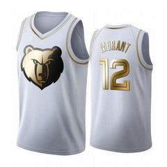 Memphis Grizzlies  Golden NBA Edition White Basketball Jersey -  Justise Winslow - Dillon Brooks - Ja Morant 