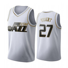 Utah Jazz - Golden NBA Edition White Jersey - Donovan Mitchell - Bojan Bogdanovic - Jarrell Brantley - Mike Conley - Rudy Gobert 