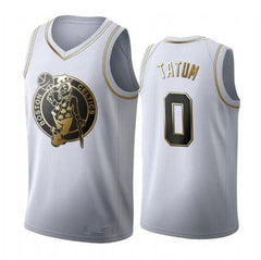 Boston Celtics  Golden NBA Edition White Basketball Jersey - Kemba Walker - Jayson Tatum