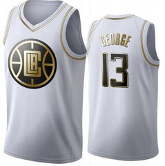 Los Angeles Clippers  Golden NBA Edition White Basketball Jersey - Kawhi Leonard - Paul George  