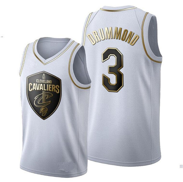 Cleveland Cavaliers - Golden NBA Edition White Basketball Jersey - Andre Drummond 